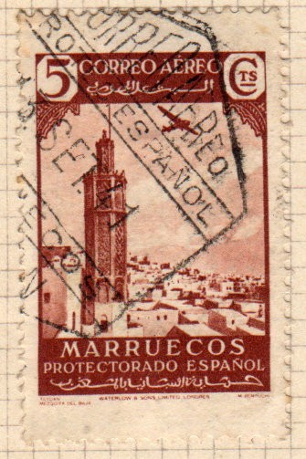 1938 Marruecos:  Mezquita del Baja Tetuan Edifil 247