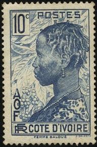 Cote D'Ivoire. Mujer de la Tribu Baoule.