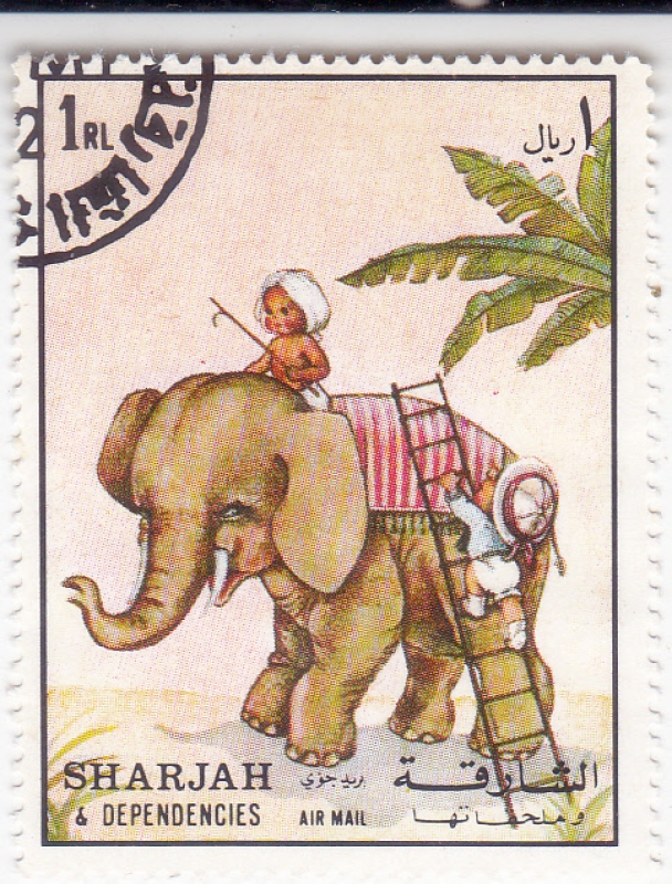 elefante y niños