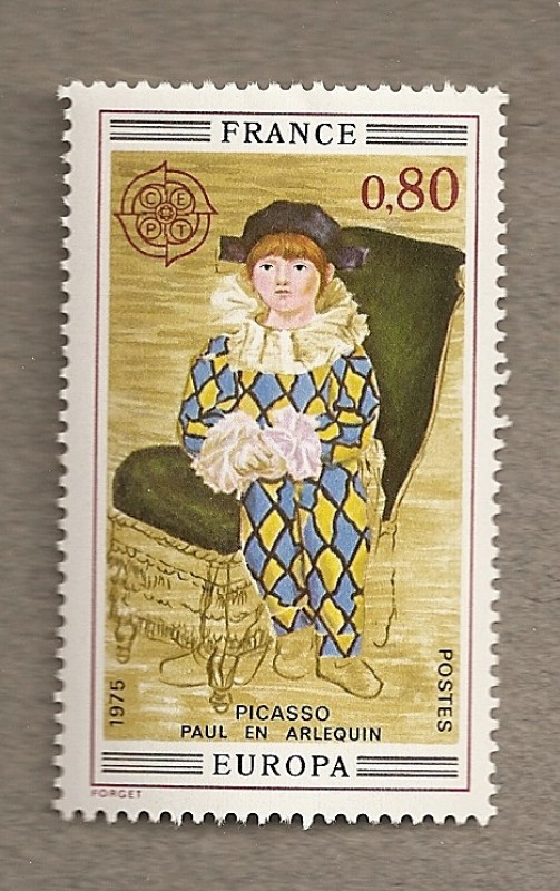Pablo como Arlequin por Picasso