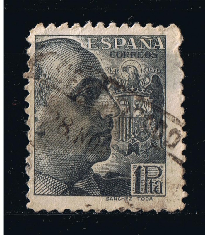 Edifil  nº  875 General Franco con apellido del grabador  Sanchez Toda