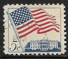 Bandera encima de l Casa Blanca