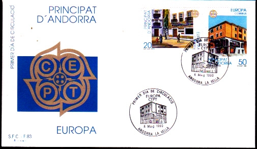 EUROPA CEPT- Antiga i moderna oficina espanyola de Correus