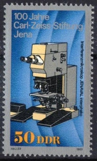 100 a�os de la Fundaci�n Carl Zeiss Jena, microscopio de interferencia.