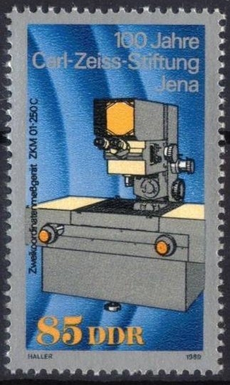 100 a�os de la Fundaci�n Carl Zeiss Jena, dispositivo de medici�n de dos coordenadas.