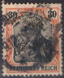 Imperio aleman-Germania con corona imperial.