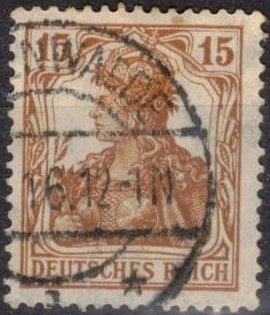 Imperio aleman-Germania con corona imperial.