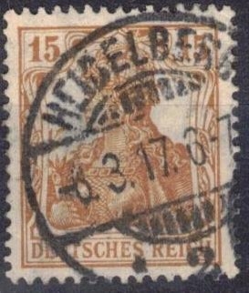 Imperio aleman-Germania con corona imperial.
