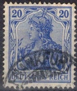 Imperio aleman-Germania con corona imperial.