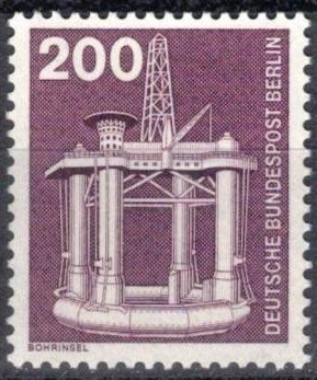 Industria y tecnolog�a.Plataforma de perforaci�n flotante (semisumergible).