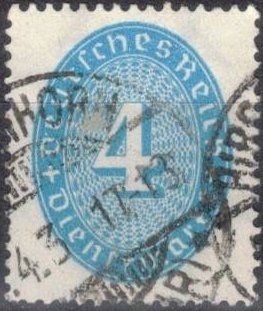 Cifras oficiales del valor del sello(imperio alem�n).