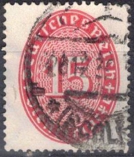Cifras oficiales del valor del sello(imperio alem�n).