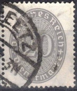 Cifras oficiales del valor del sello(imperio alem�n).