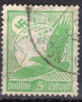 correo a�reo,�guila real y globo terr�queo.