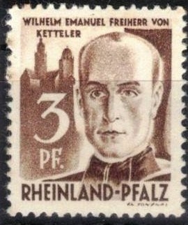 Zona de ocupaci�n francesa, Renania-Palatinado, Guillermo Bar�n von Ketteler(te�logo).    