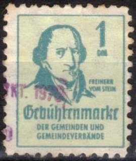 Sellos Municipales de pago. Bar�n H.F.Karl Reichsfreiherr vom Stein.