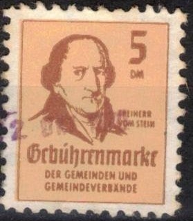 Sellos Municipales de pago. Bar�n H.F.Karl Reichsfreiherr vom Stein.