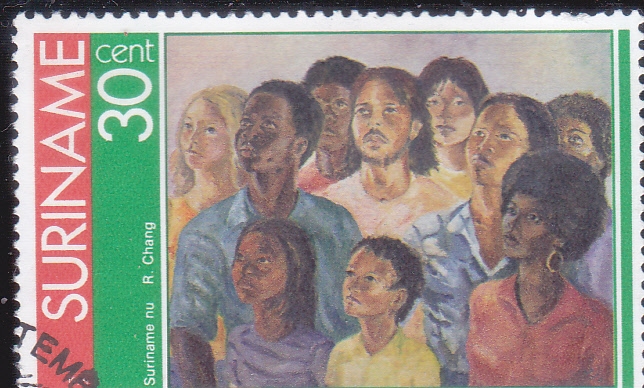 PINTURA- personas mirando al cielo