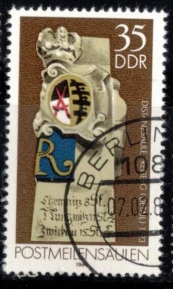 Poste de hitos, columna de distancia Freiberg.