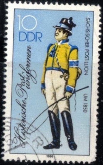 Uniformes postales hist�ricos, Postillion saj�n.