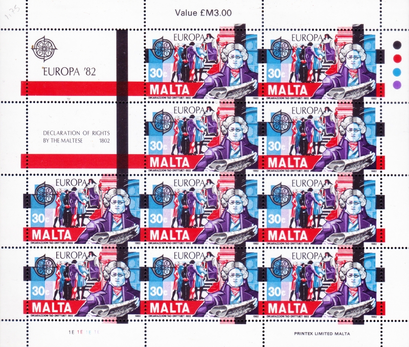 EUROPA CEPT - DECLARACIÓN DE DERECHOS DE LOS MALTÉS