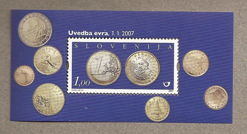 Introducción monedas eslovenas del Euro