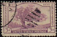 USA 1935 Scott 772 Sello Centenario Connecticut usado Estados Unidos Etats Unis