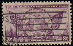 USA 1935 Scott 775 Sello Centenario de Michigan usado Estados Unidos Etats Unis
