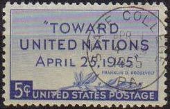USA 1945 Scott 928 Sello Naciones Unidas Conferencia San Francisco usado Estados Unidos Etats Unis
