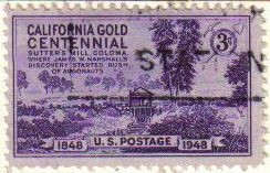 USA 1948 Scott 954 Sello Centenario del Oro en California usado Estados Unidos Etats Unis