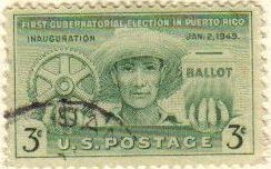 USA 1949 Scott 983 Sello Primeras Elecciones de Gobernador en Puerto Rico usado Estados Unidos Etats