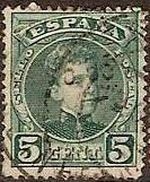 ESPAÑA 1901-5 242 Sello Alfonso XIII 5c. Tipo Cadete Usado