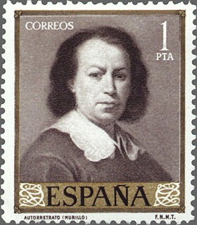 ESPAÑA 1960 1275 Sello Nuevo Bartolomé Esteban Murillo Autorretrato 1pta