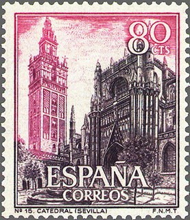 ESPAÑA 1965 1647 Sello Nuevo Serie Turistica Catedral de Sevilla