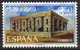 ESPAÑA 1969 1921 Sellos Nuevos Europa-CEPT c/señal charnela
