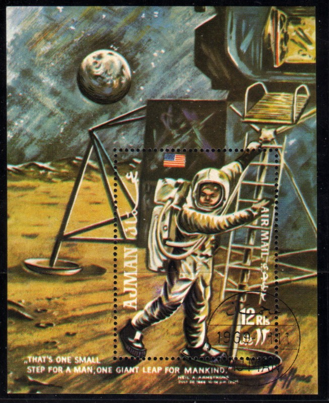 Ajman 1969 Apolo 11: Armstrong pisa la Luna