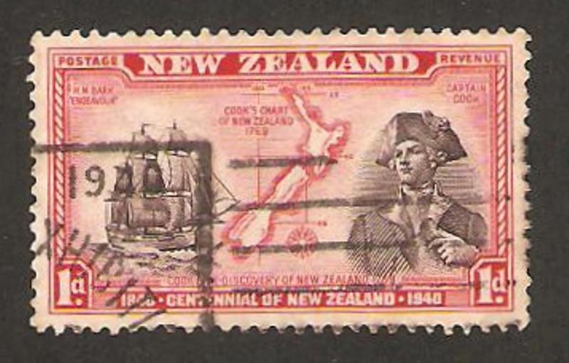 Centº de Nueva Zelanda, capitán Cook