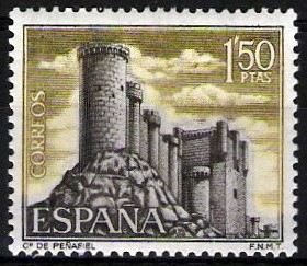 1882 Castillos de España. Peñafiel, Valladolid.