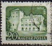 Hungria 1960 Scott 1282 Sello Castillo Tata usado Magyar Posta M-1650 Ungarn Hungary Hongrie Ungheri