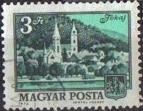 Hungria 1973 Scott 2198 Sello Monumentos Iglesia y Ayuntamiento Tokaj usado M-2874 Magyar Posta Unga