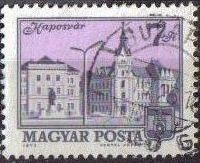HUNGRIA Magyar Posta 1973 2875 Sello Monumentos Ayuntamiento Kaposvar usado Scott2200