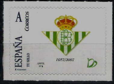 Centenario del Real Betis Balompié.Escudo actual desde 1957.