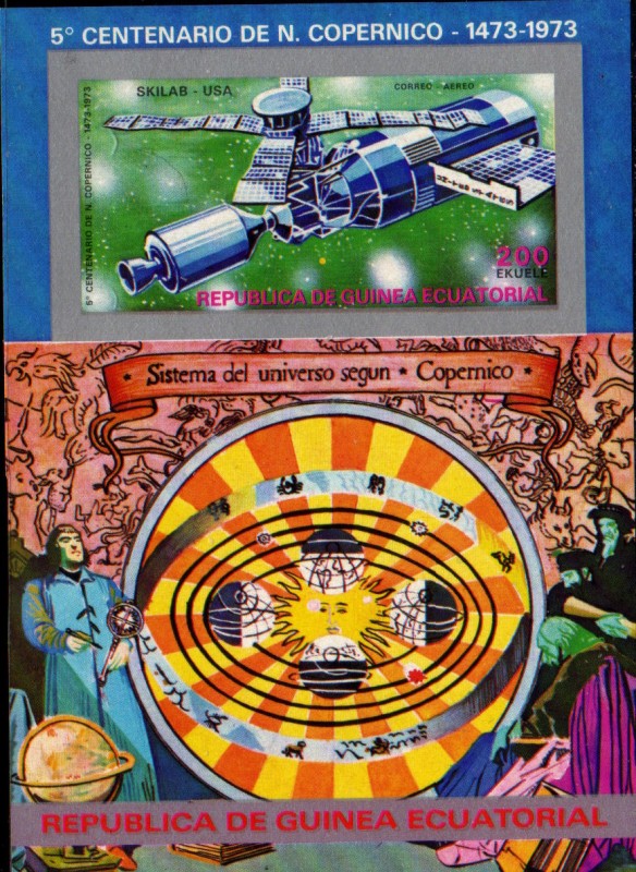 Guinea  1974: 5º Centenario Copernico: Skylab