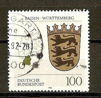 Escudos de Alemania. Federal  (DBP)./ Baden-Wurtemberg.