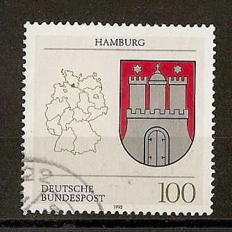 Escudos de Alemania. Federal  (DBP)./ Hamburg.
