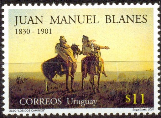 LOS DOS CAMINOS OLEO DE JUAN MANUEL BLANES