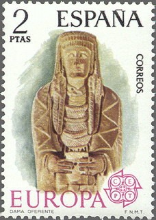 ESPAÑA 1974 2177 Sello Nuevo Europa Dama Oferente Albacete c/señal charnela