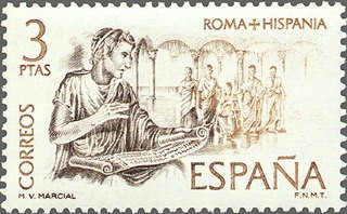 ESPAÑA 1974 2186 Sello Nuevo Roma Hispania Poeta Marco Valerio Marcial