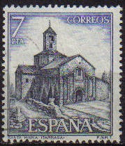 ESPAÑA 1975 2271 Sello IX Serie Turistica Santa Maria Tarrasa Barcelona Usado