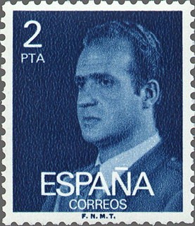 ESPAÑA 1976 2345 Sello Nuevo Serie Básica Rey Juan Carlos I 2 pts c/señal charnela